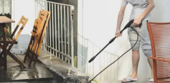 Clean balcony area